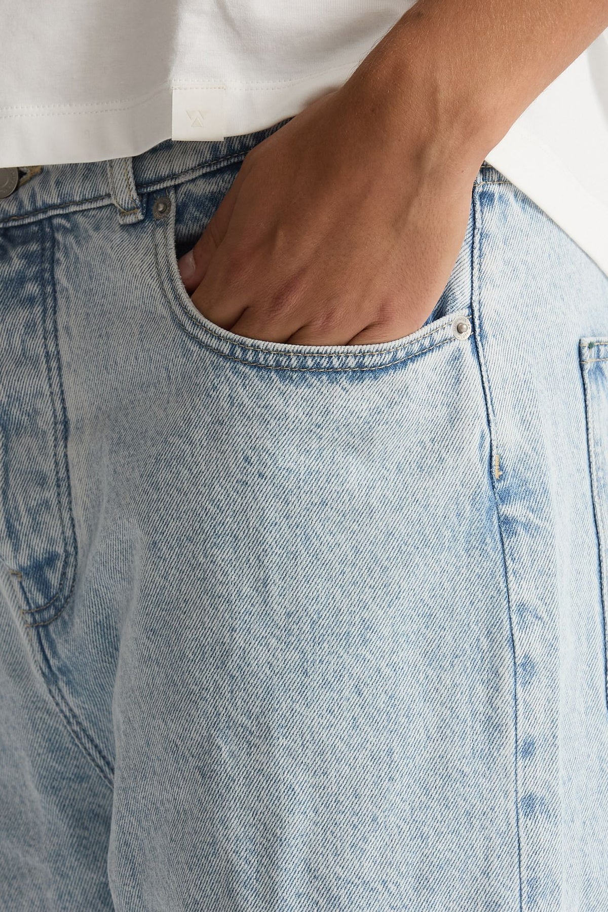 Jeans ampio lavaggio chiaro men Drôle de monsieur - 5