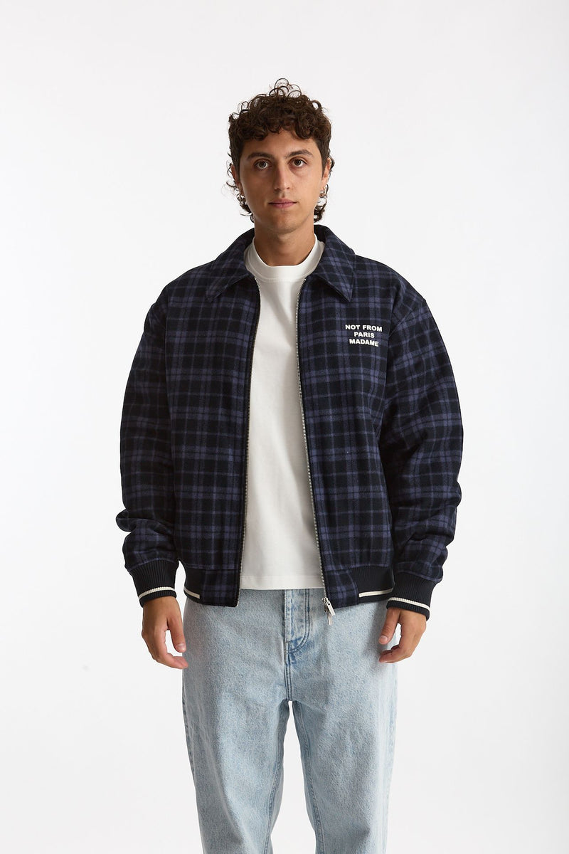 Bomber scozzese blu e nero men Drôle de monsieur - 1