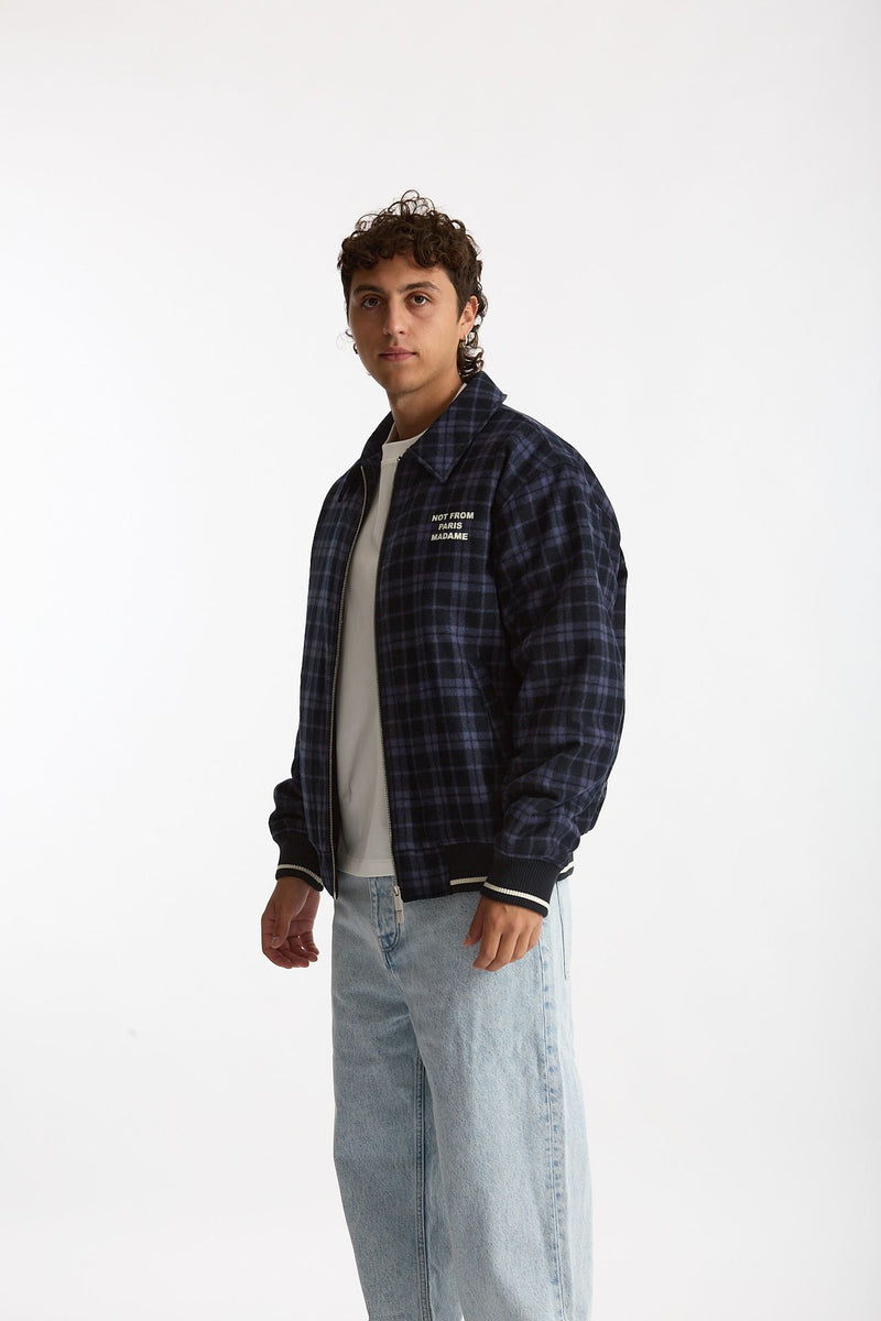 Bomber scozzese blu e nero men Drôle de monsieur - 5