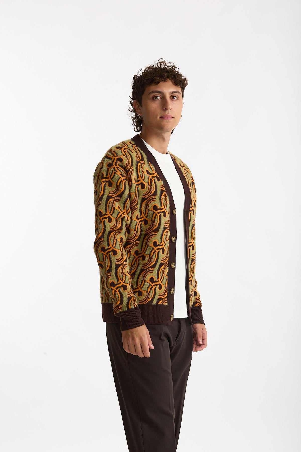 Cardigan misto lana fantasia multicolor men Drôle de monsieur - 1