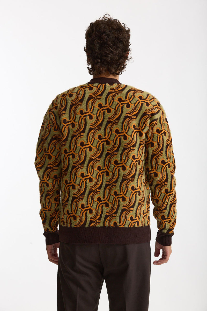 Cardigan misto lana fantasia multicolor men Drôle de monsieur - 2