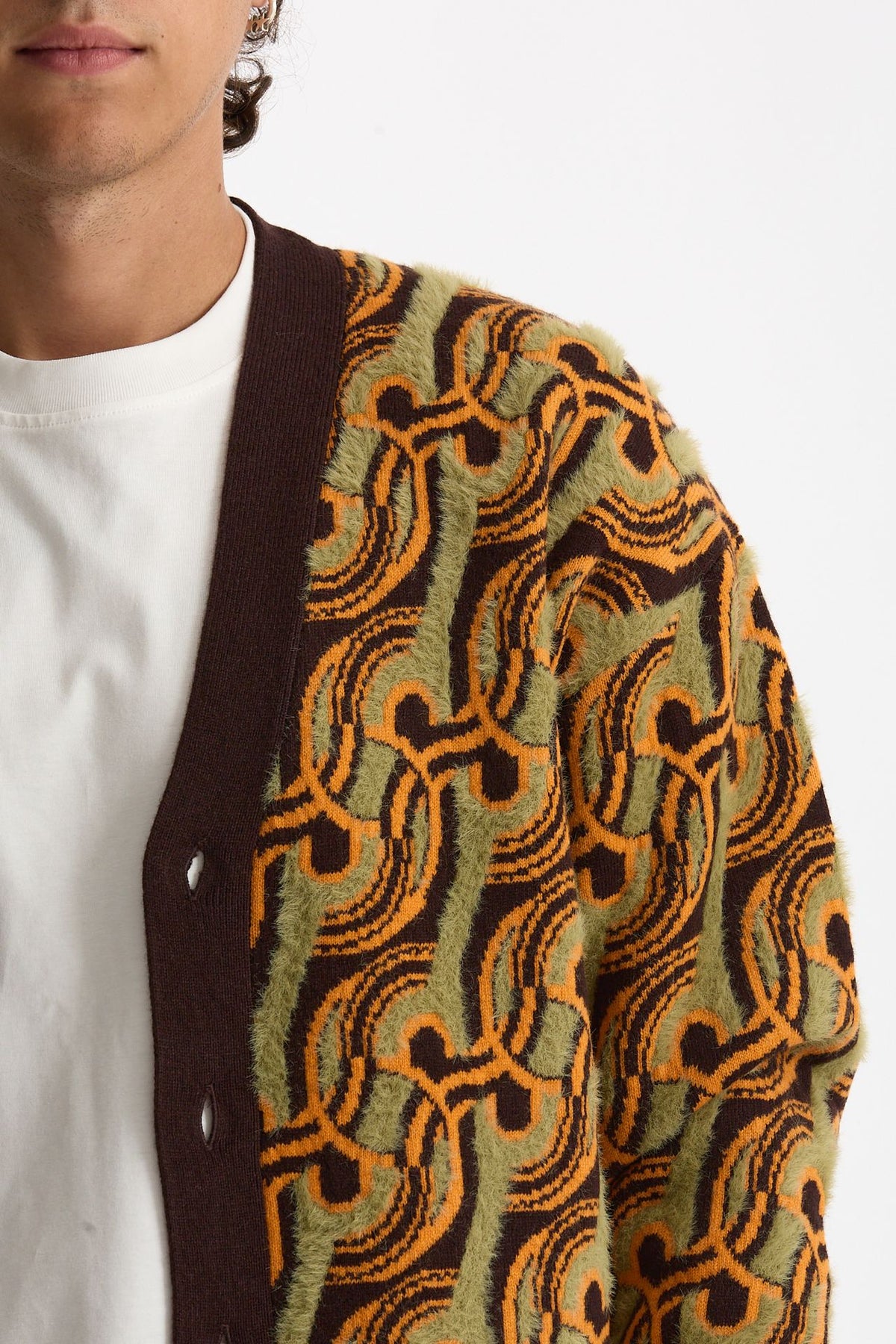 Cardigan misto lana fantasia multicolor men Drôle de monsieur - 5