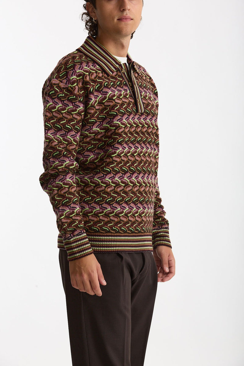 Maglia polo fantasia multicolor men Drôle de monsieur - 4