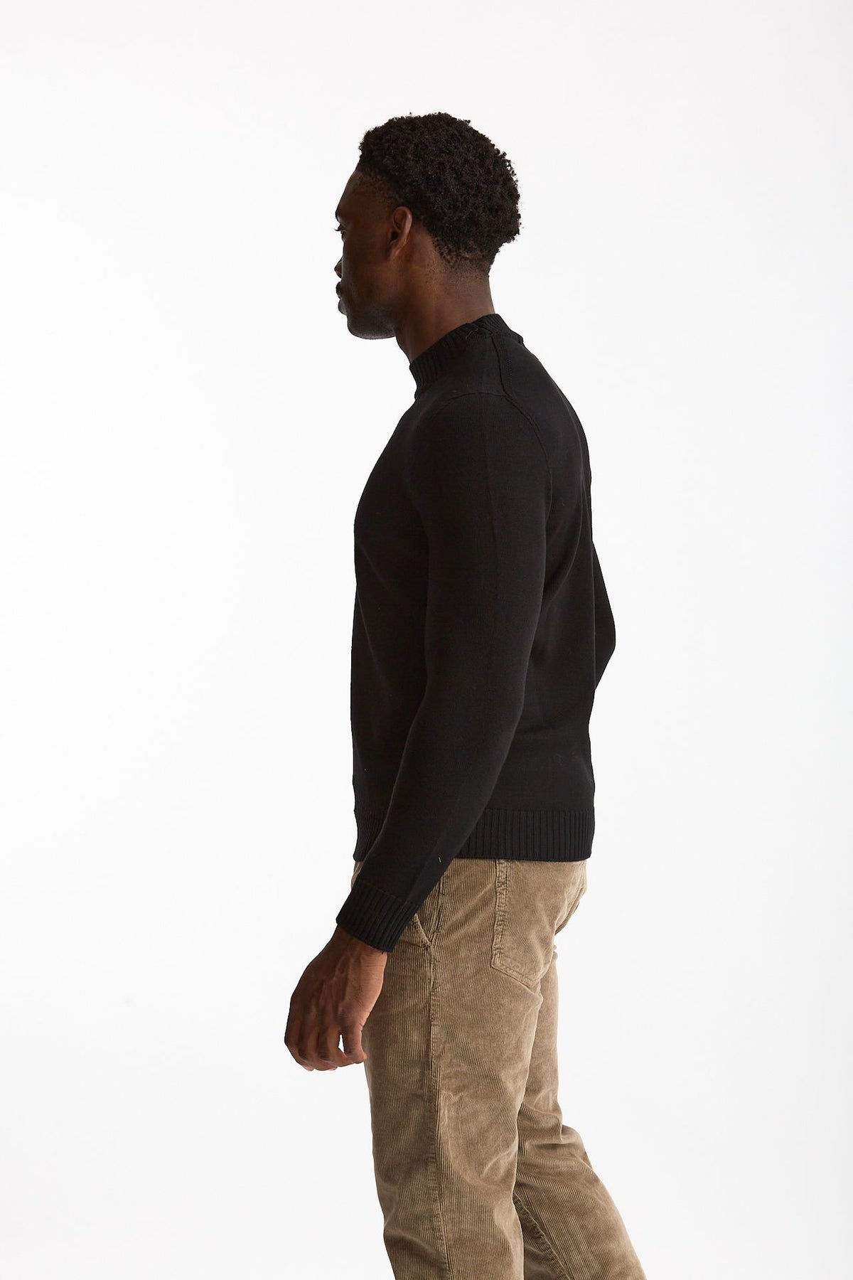 Maglia lupetto in lana nero men Drumohr - 1