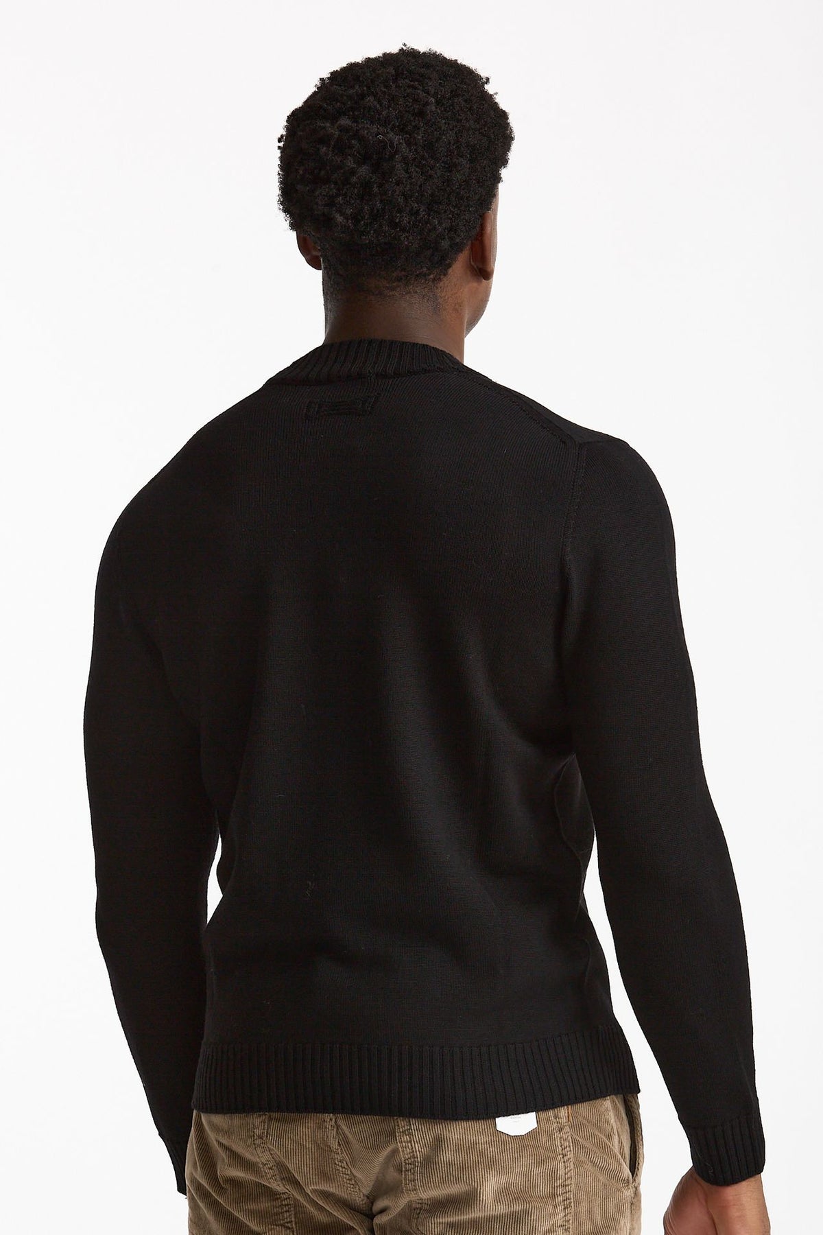 Maglia lupetto in lana nero men Drumohr - 3