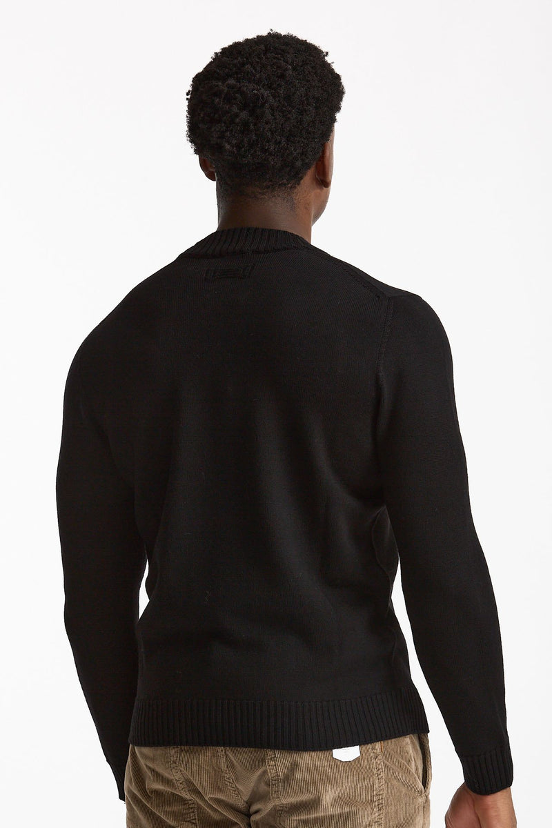 Maglia lupetto in lana nero men Drumohr - 3