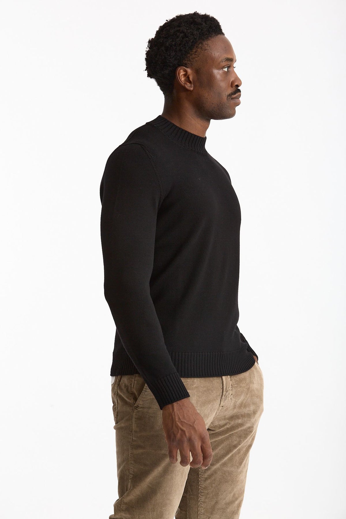 Maglia lupetto in lana nero men Drumohr - 4