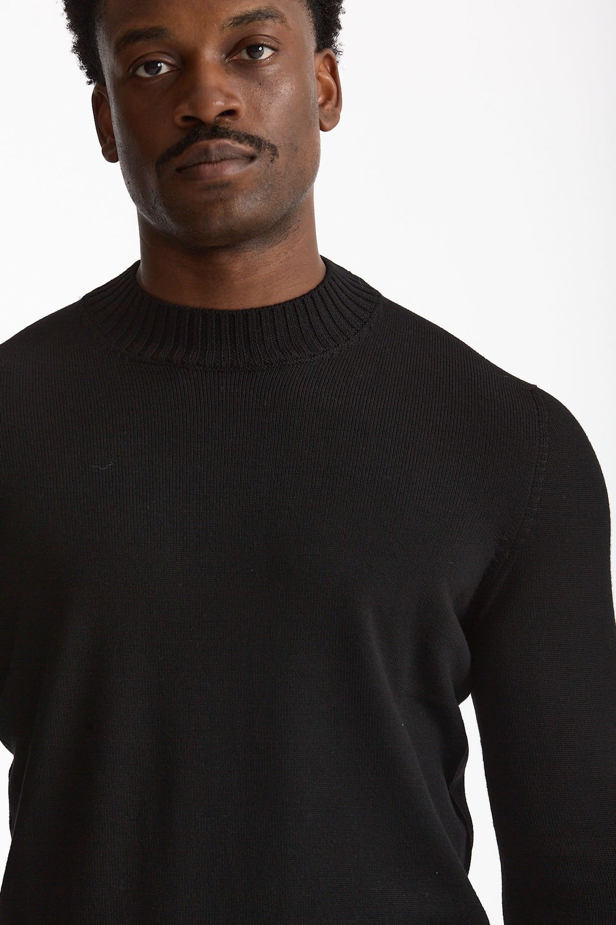 Maglia lupetto in lana nero men Drumohr - 5