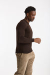 Maglia in lana rasata MODERN marrone men Drumohr - 4