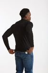 Maglia in lana rasata MODERN nero men Drumohr - 3
