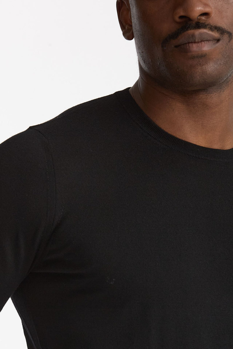 Maglia in lana rasata MODERN nero men Drumohr - 6