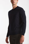 Maglia in lana rasata MODERN blu men Drumohr - 1