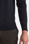 Maglia in lana rasata MODERN blu men Drumohr - 5