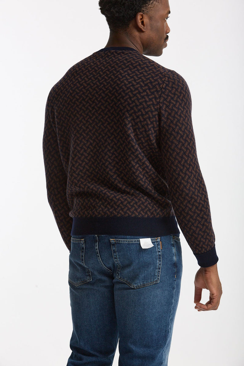 Maglia girocollo in cashmere Fantasia men Drumohr - 3