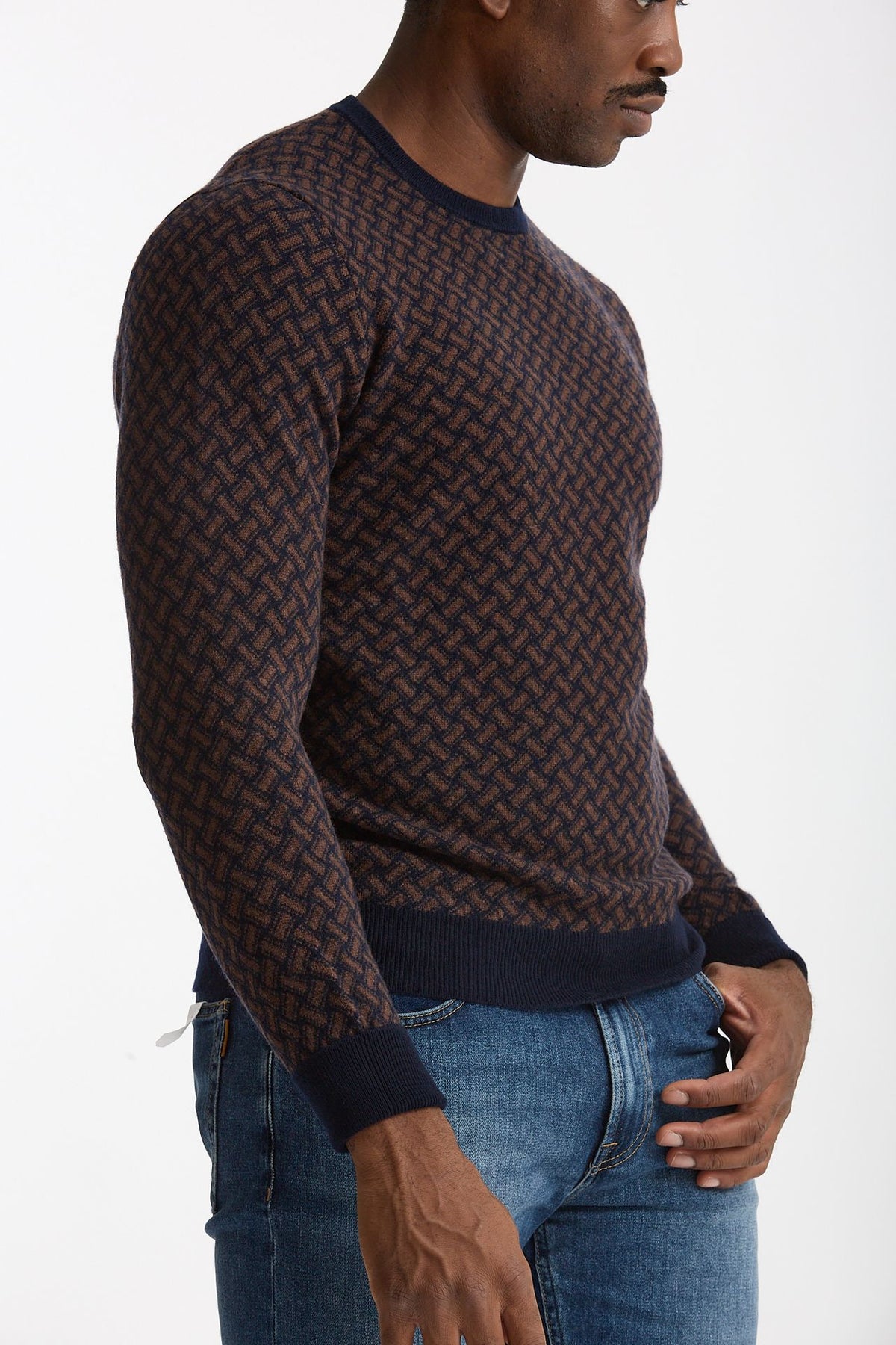 Maglia girocollo in cashmere Fantasia men Drumohr - 5