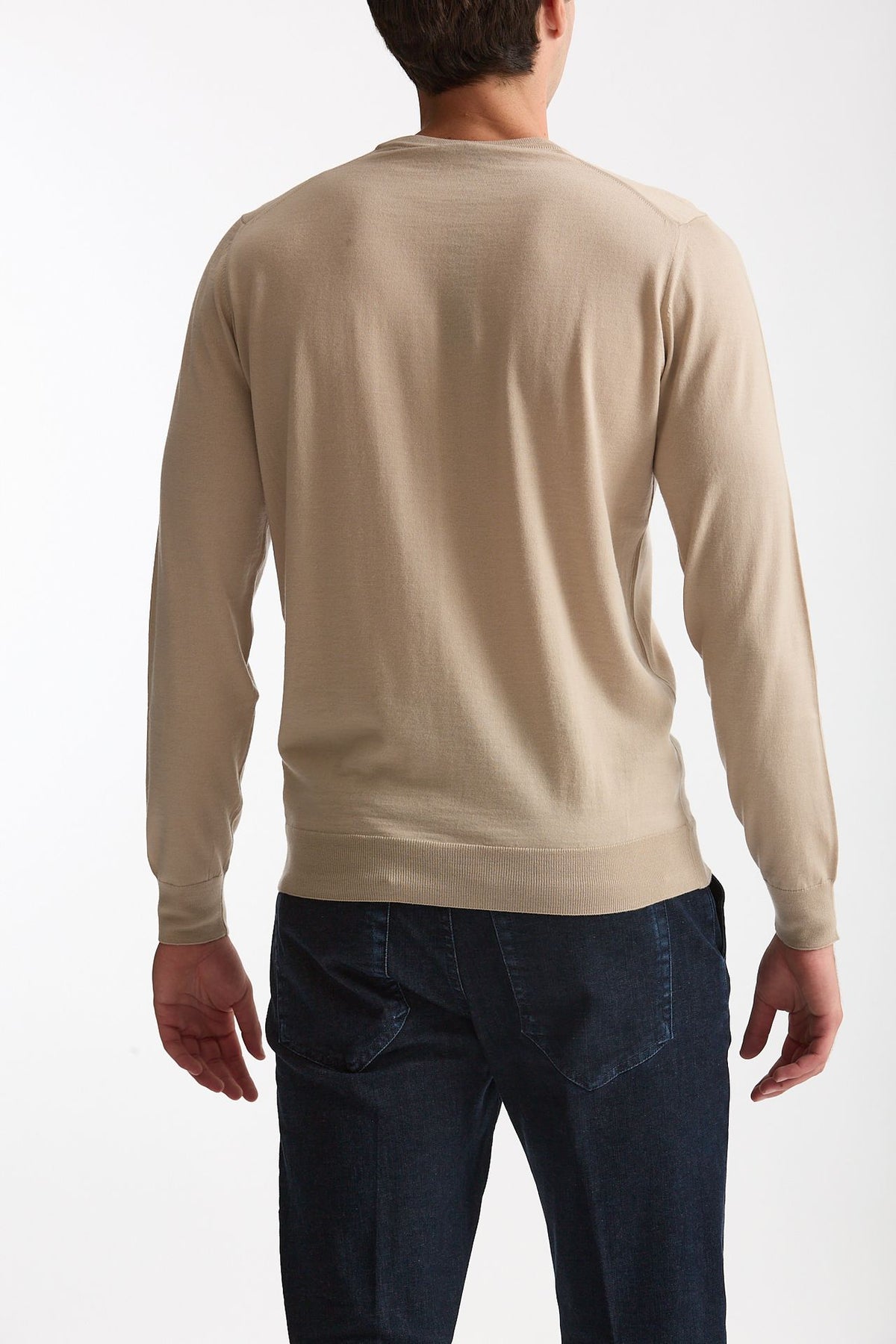 Maglia in lana rasata MODERN sabbia men Drumohr - 3