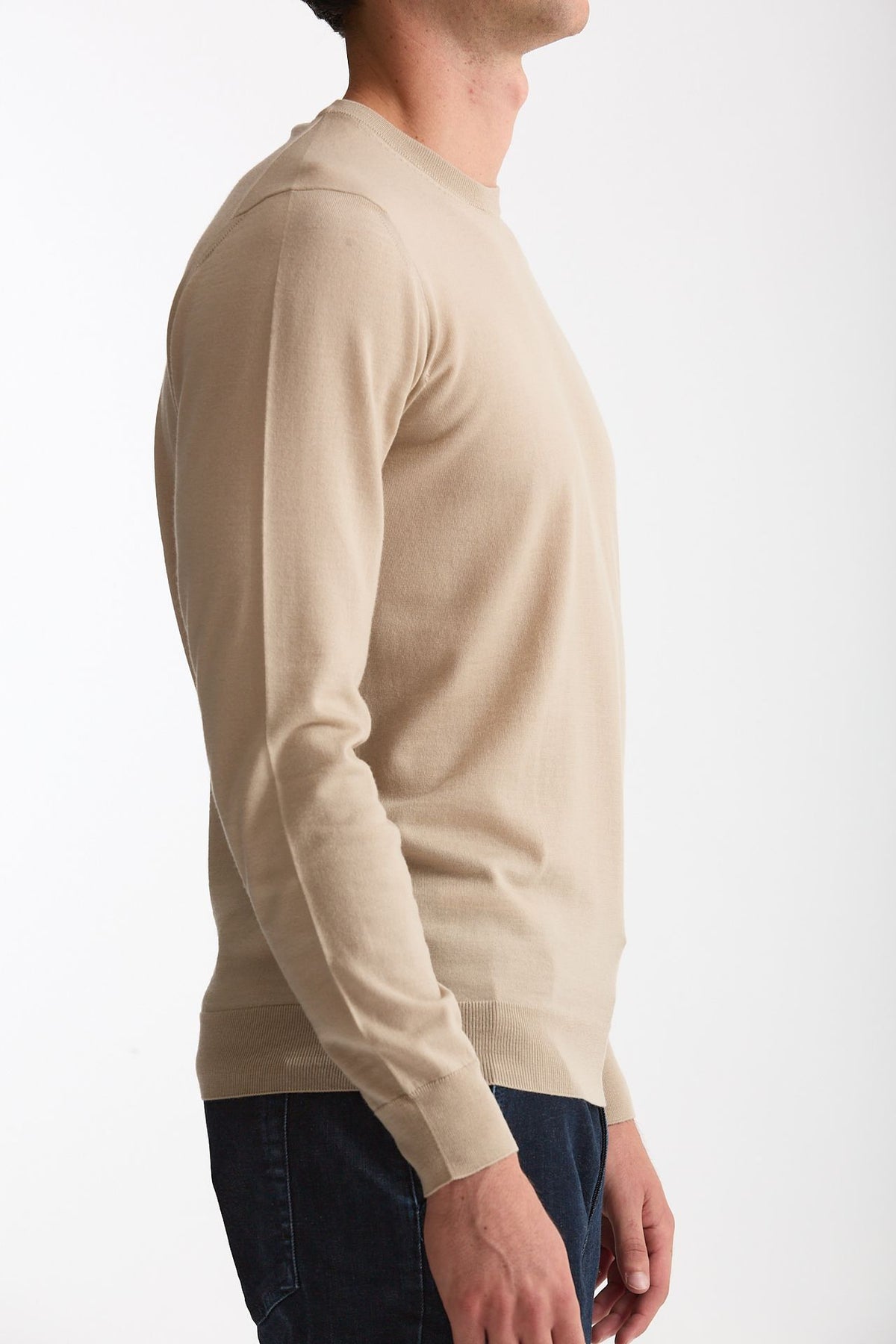 Maglia in lana rasata MODERN sabbia men Drumohr - 4