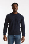 Maglia girocollo in lana e cashmere Tweed blu men Drumohr - 2
