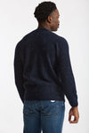 Maglia girocollo in lana e cashmere Tweed blu men Drumohr - 1
