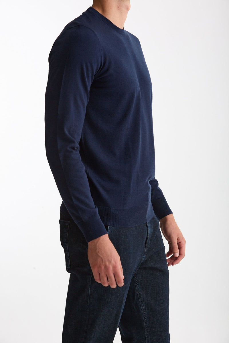 Maglia in lana rasata MODERN blu aperto men Drumohr - 4
