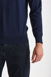 Maglia in lana rasata MODERN blu aperto men Drumohr - 5