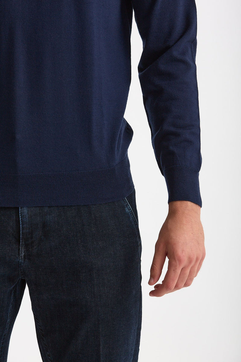 Maglia in lana rasata MODERN blu aperto men Drumohr - 5