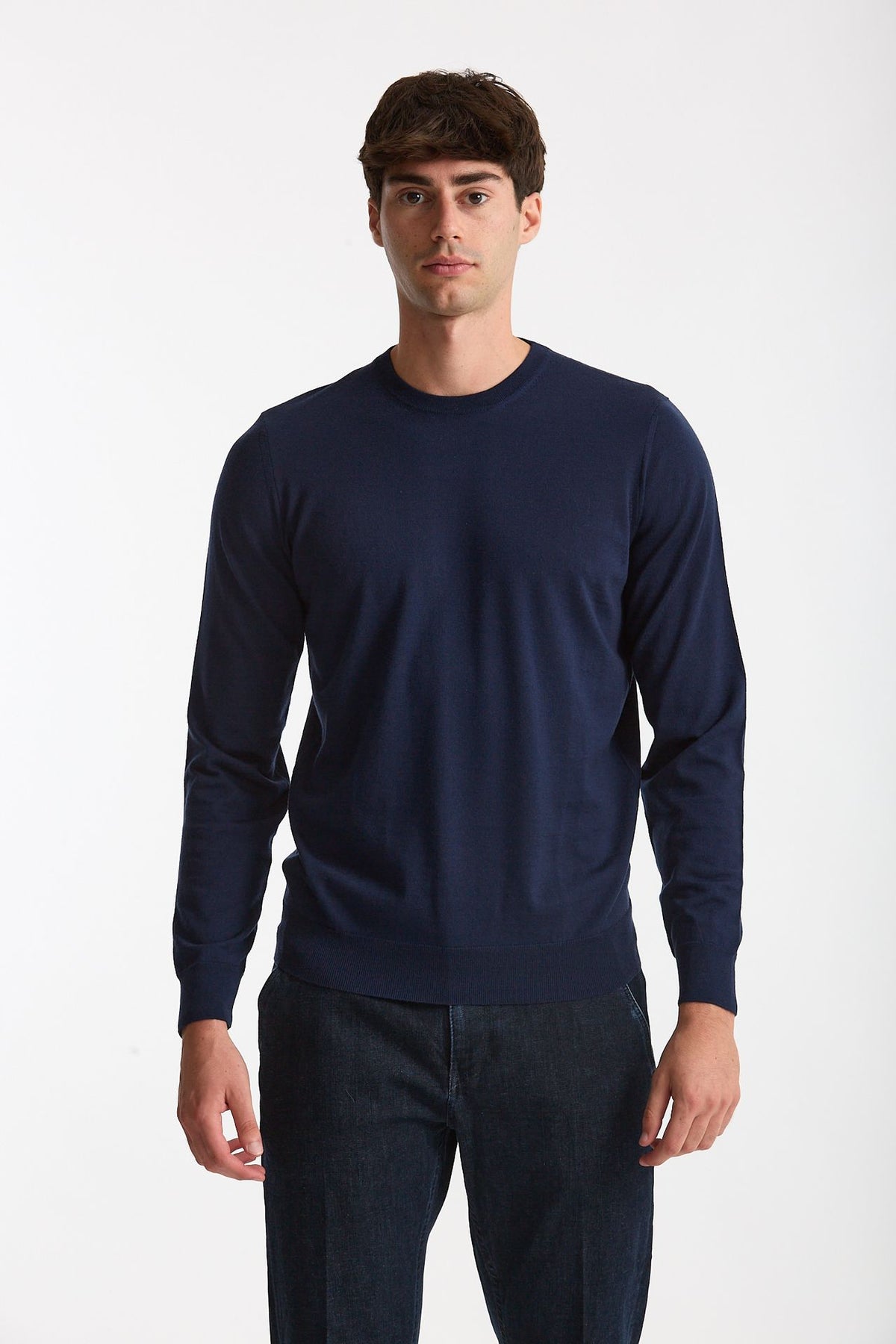 Maglia in lana rasata MODERN blu aperto men Drumohr - 1