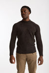 Maglia in lambswool Moulinè marrone e nero men Drumohr - 1