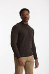 Maglia in lambswool Moulinè marrone e nero men Drumohr - 4