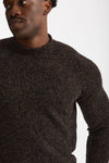 Maglia in lambswool Moulinè marrone e nero men Drumohr - 5