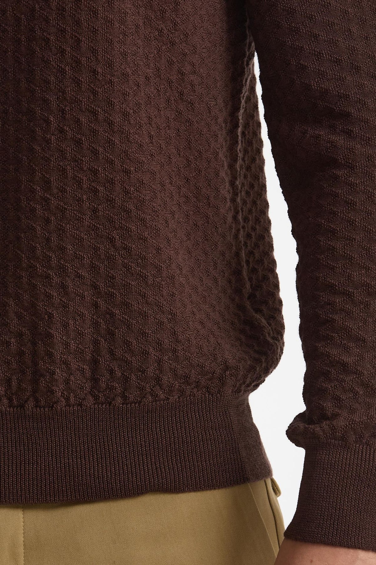 Maglia in lana marrone microlavorata men Drumohr - 6