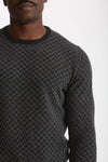 Maglia in cashmere fantasia grigio e antracite men Drumohr - 5