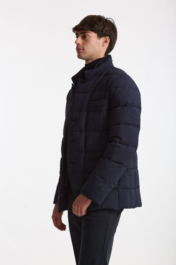Piumino giacca double front blu men Fay
