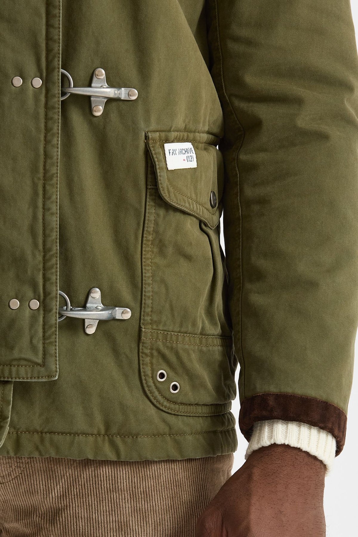 Giubbotto ARCHIVE verde militare men Fay - 8