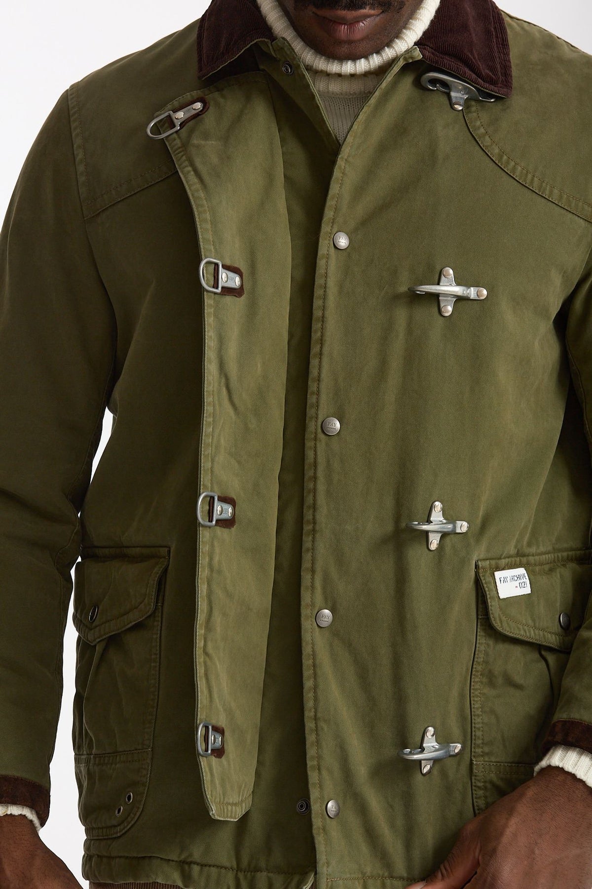Giubbotto ARCHIVE verde militare men Fay - 2