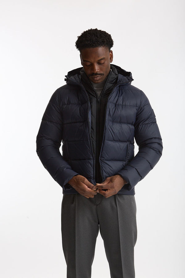 Piumino double front blu men Fay