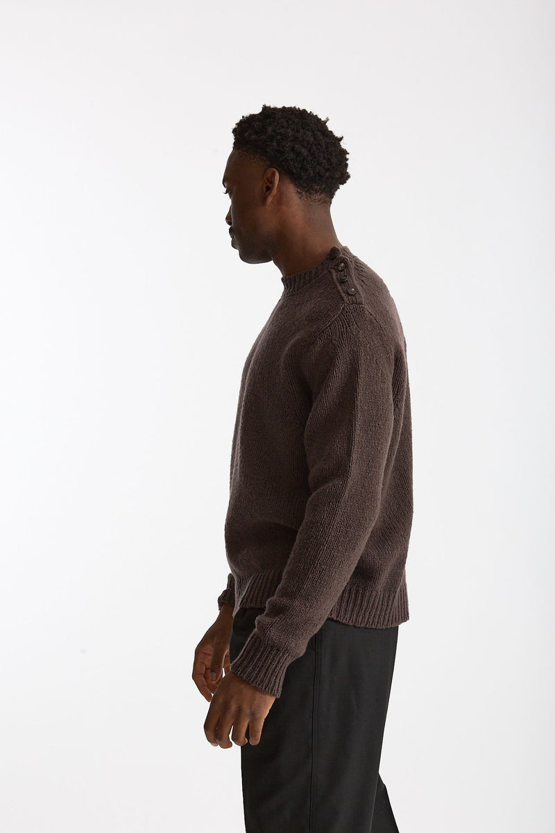 Maglia girocollo in lana marrone men Grifoni - 1