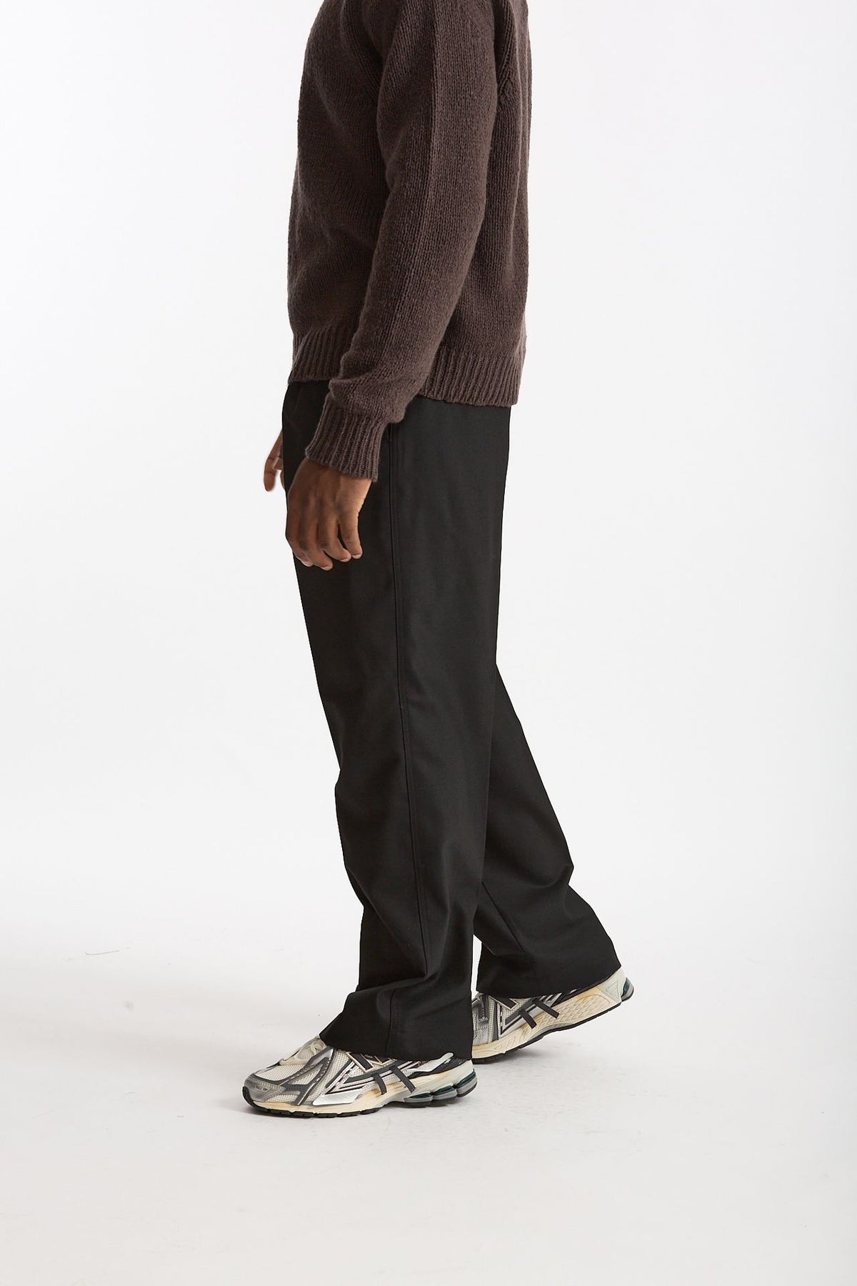 Pantalone Pinces in misto lana stretch nero men Grifoni - 3