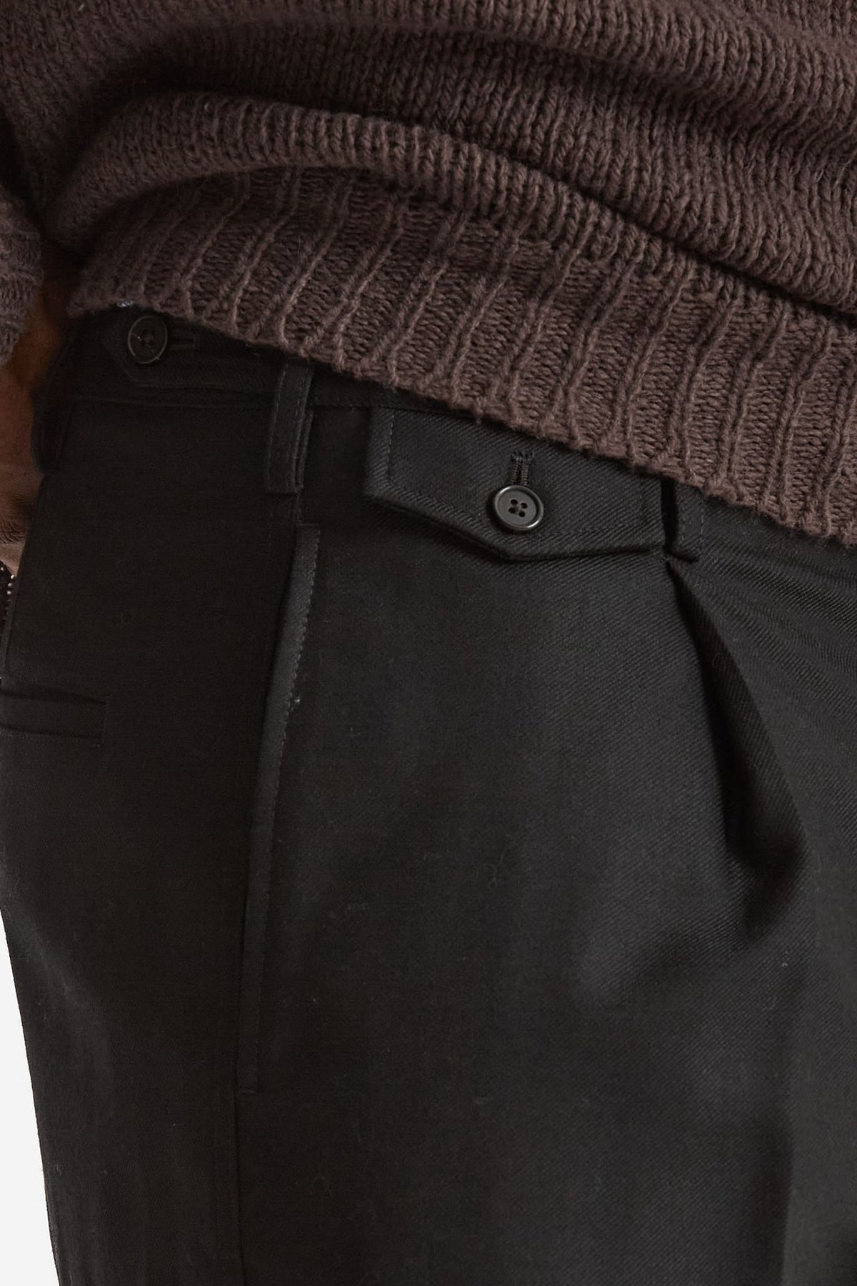 Pantalone Pinces in misto lana stretch nero men Grifoni - 8
