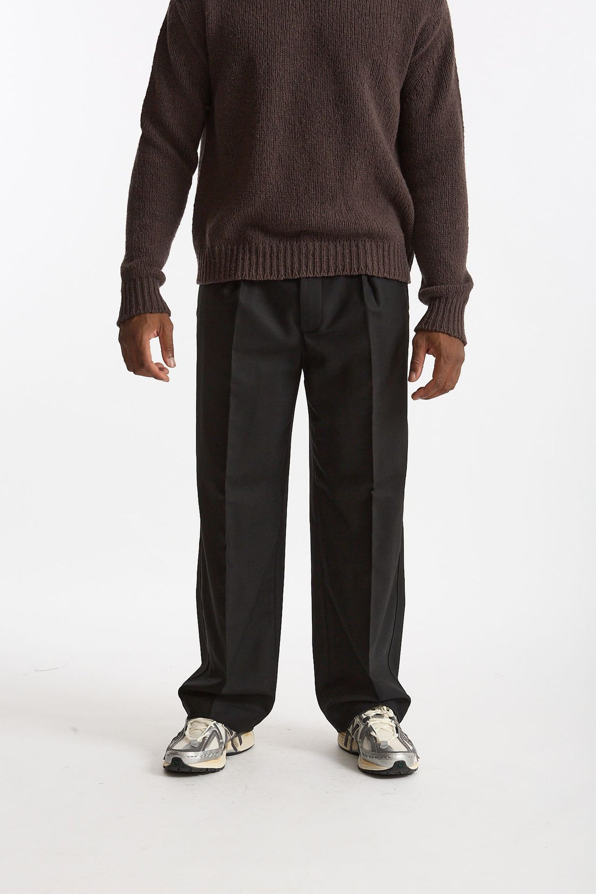 Pantalone Pinces in misto lana stretch nero men Grifoni - 2