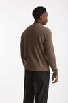 Maglia girocollo in lana bouclè noce men Grifoni - 3