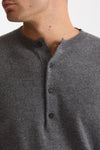 Maglia serafino in lana grigio men Grifoni - 5