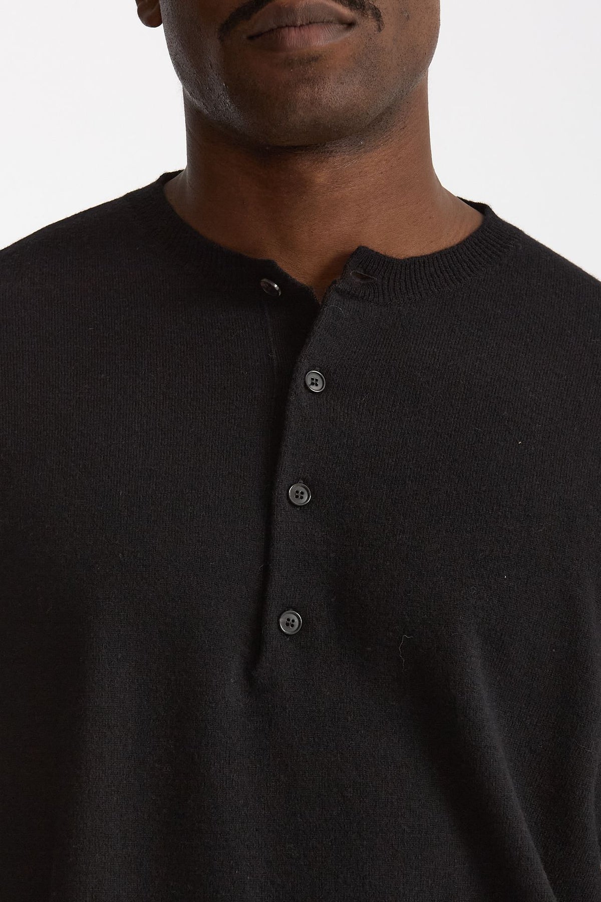 Maglia serafino in lana nero men Grifoni - 2