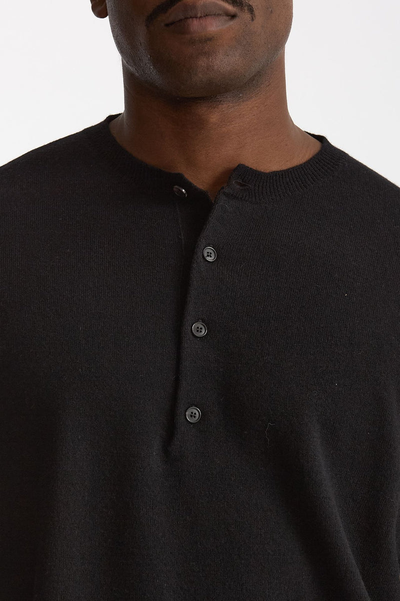 Maglia serafino in lana nero men Grifoni - 2