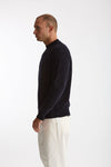 Maglia girocollo in lana bouclè blu men Grifoni - 3
