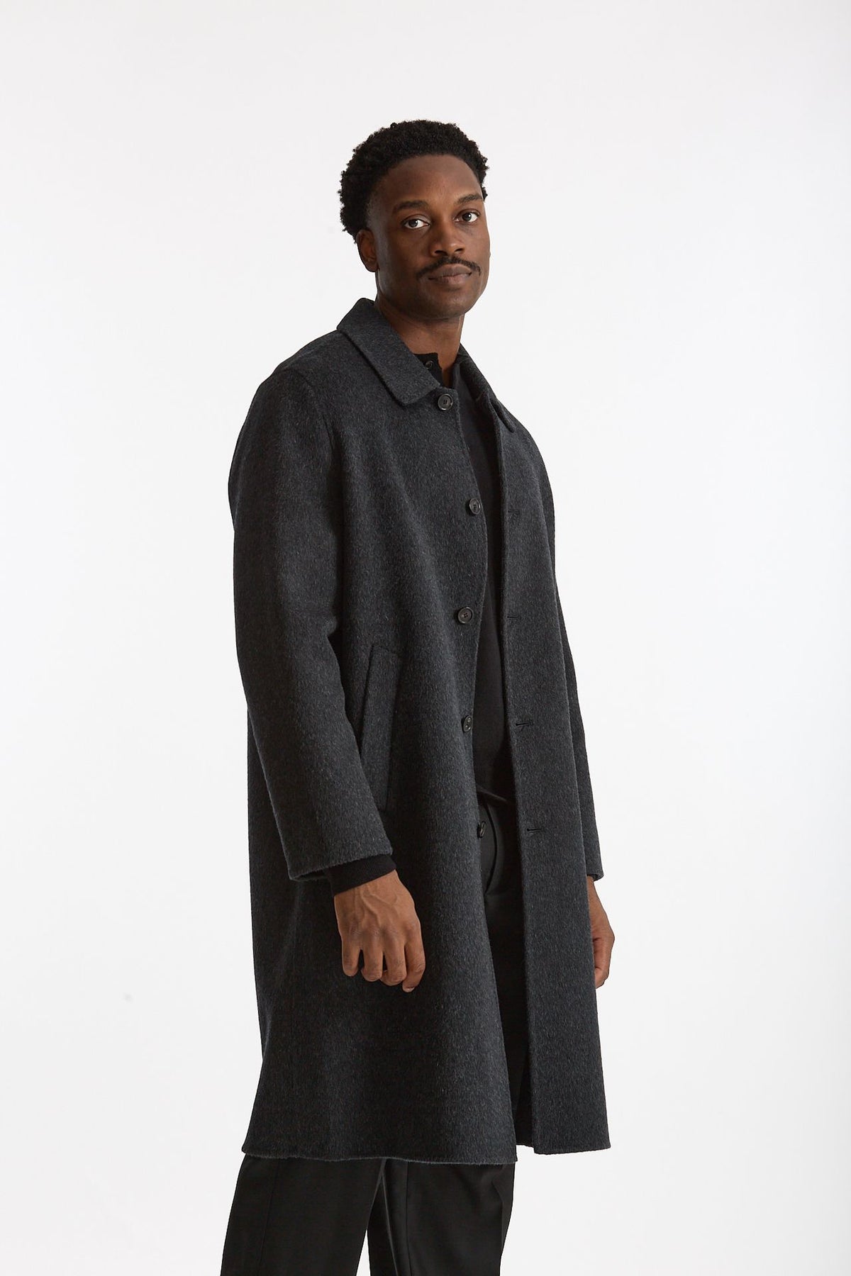 Cappotto monopetto grigio antracite men Grifoni - 1