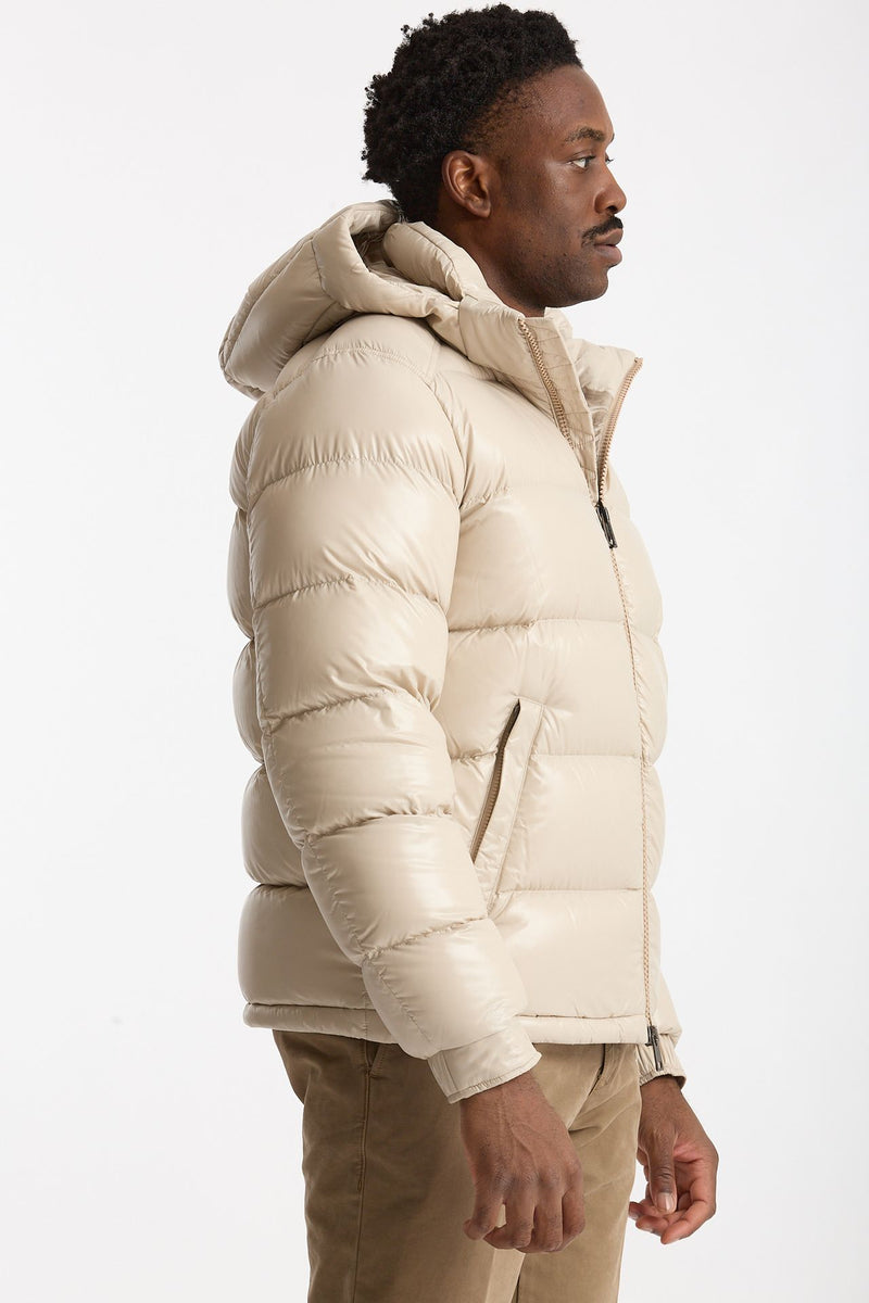 Piumino in nylon lucido panna men Herno - 4