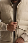 Piumino esterno in lana e seta beige men Herno - 6