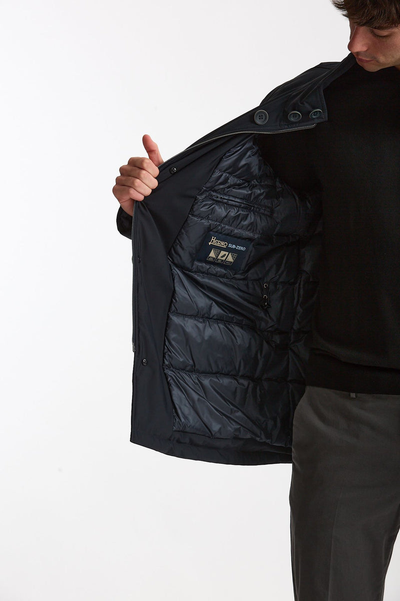 Giubbino esterno in nylon stretch blu men Herno - 9