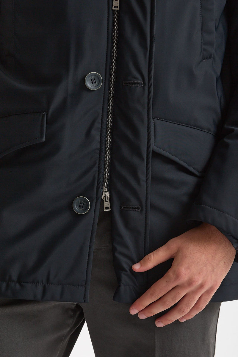 Giubbino esterno in nylon stretch blu men Herno - 10